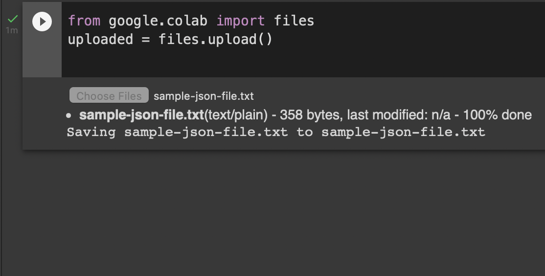 Upload a file to Google Colab - Python Notebook